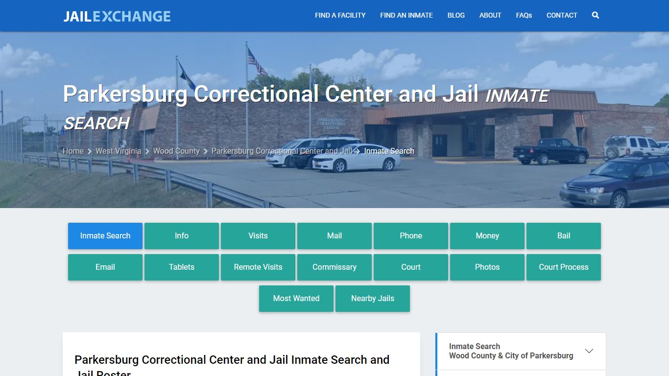 Parkersburg Correctional Center and Jail Inmate Search