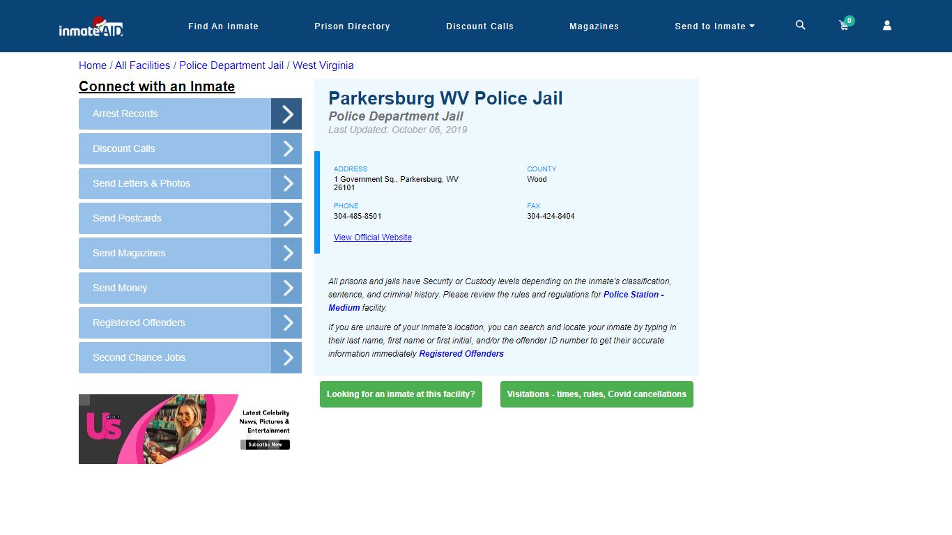 Parkersburg WV Police Jail & Inmate Search - Parkersburg, WV